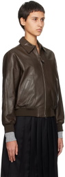 Nothing Written Brown Martino Leather Jacket