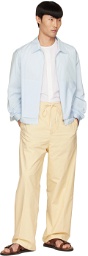 Ermenegildo Zegna Couture Yellow Cotton & Silk Trousers