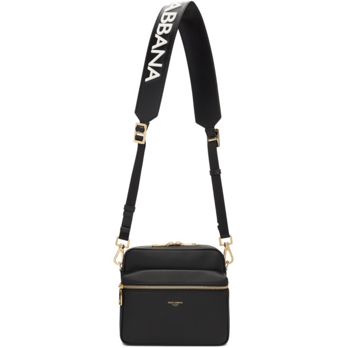 Photo: Dolce and Gabbana Black Logo Strap Messenger Bag