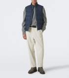 Eleventy Wool, cotton, and cashmere puffer vest