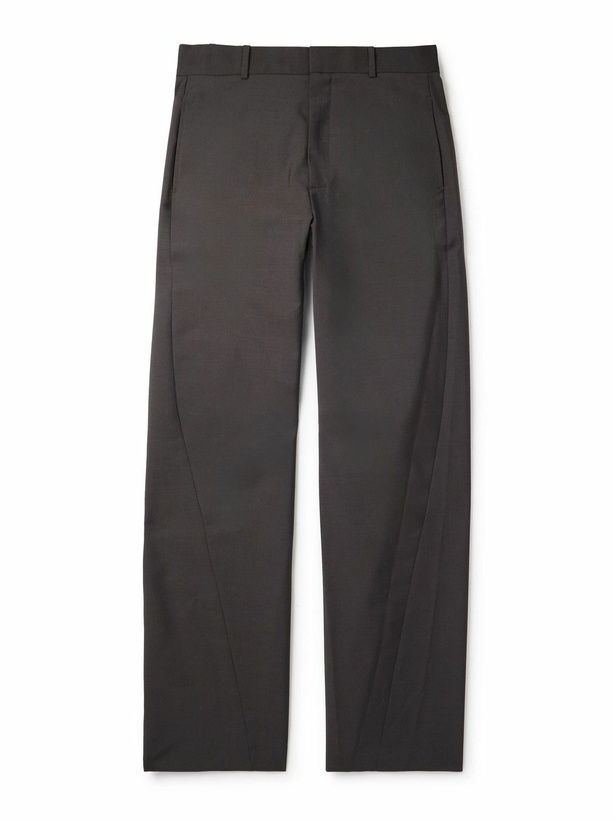 Photo: The Row - Mista Straight-Leg Virgin Wool and Mohair-Blend Trousers - Brown