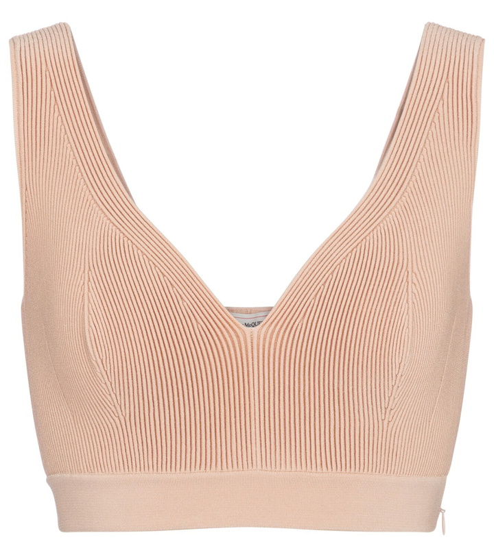 Photo: Alexander McQueen Ribbed-knit bralette