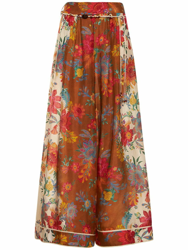 Photo: ZIMMERMANN - Ginger Floral Relaxed Fit Silk Pants