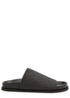 A.emery Luca Woven Leather Sliders Brown