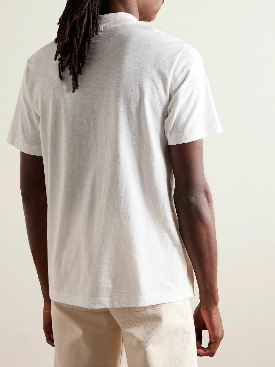Theory - Bron Slub Cotton-Jersey Polo Shirt - White