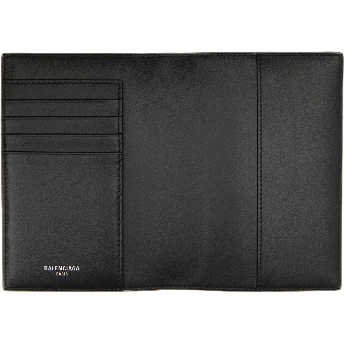 Balenciaga Gray Logo Passport Holder