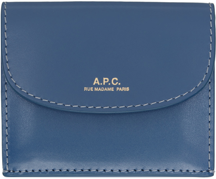 A.P.C. Blue Genève Trifold Wallet A.P.C. A.P.C. Blue Genève Trifold Wallet A.P.C.