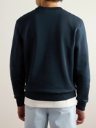 A.P.C. - Logo-Print Organic Cotton-Jersey Sweatshirt - Blue