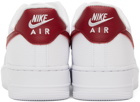 Nike White & Red Air Force 1 '07 Sneakers