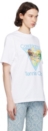 Casablanca White Afro Cubism 'Tennis Club' T-Shirt