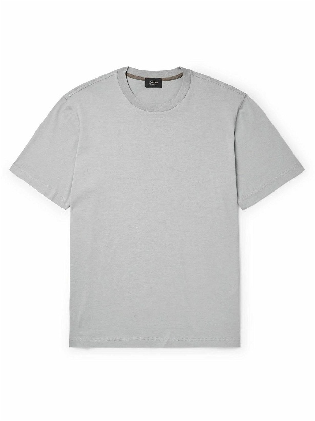 Photo: Brioni - Cotton-Jersey T-Shirt - Gray