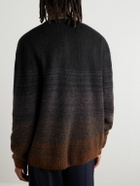 Simone Rocha - Crystal-Embellished Dégradé Brushed-Knit Cardigan - Brown
