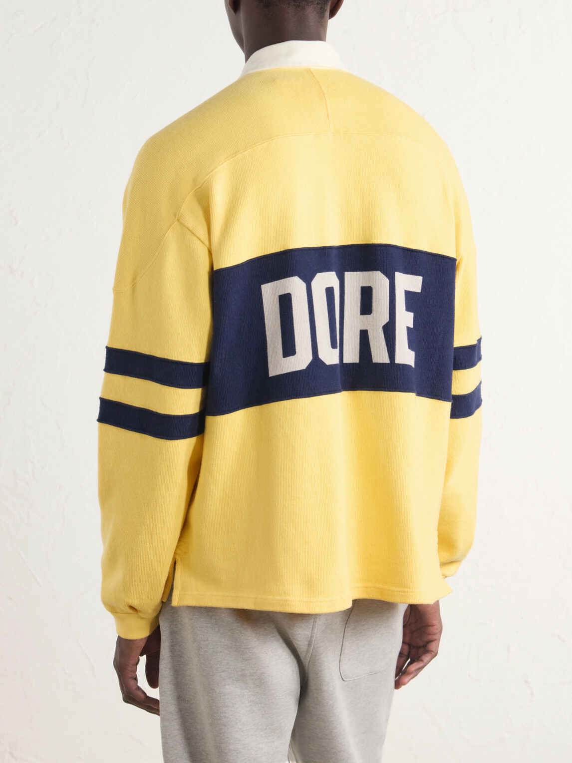 Aimé Leon Dore - Logo-Printed Striped Cotton Polo Shirt - Yellow