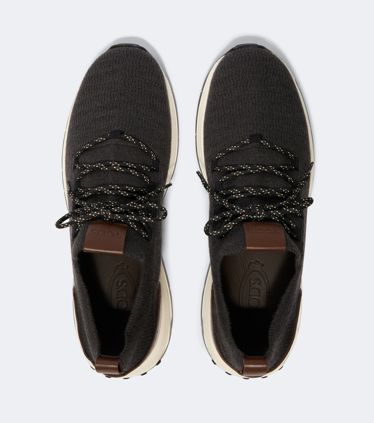 Tod's Knitted leather-trimmed sneakers