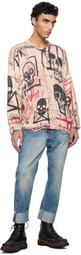 R13 Multicolor Printed Oversized Sweater