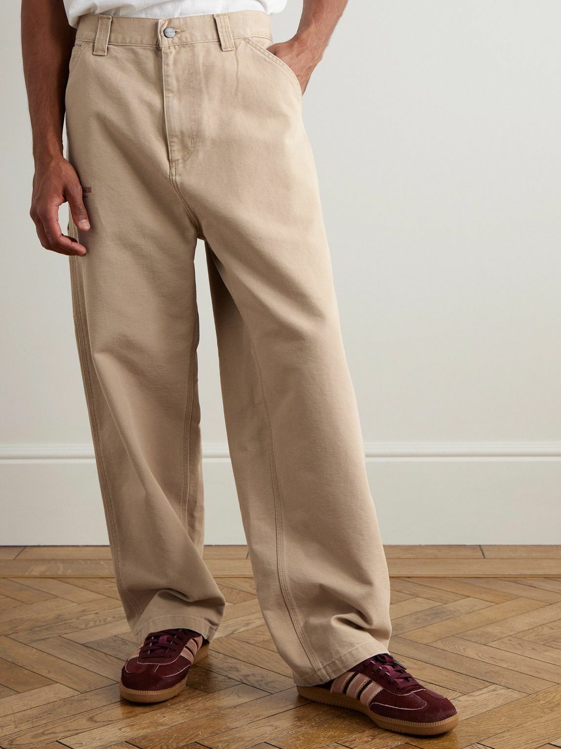 Carhartt WIP - OG Single Knee Printed Straight-Leg Organic Cotton-Canvas Trousers - Neutrals