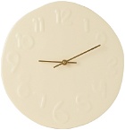 Workaday Handmade SSENSE Exclusive White Embossed Clock