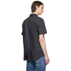 Saturdays NYC Black Nico Logo Stripe Short Sleeve Shirt
