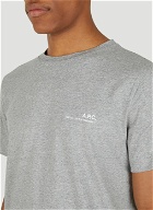 Item Address Print T-Shirt in Grey