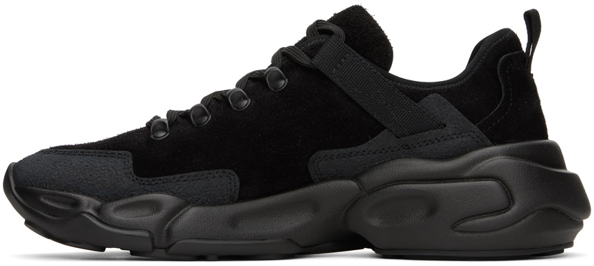 Jil Sander Black Hairy Suede Sneakers Jil Sander