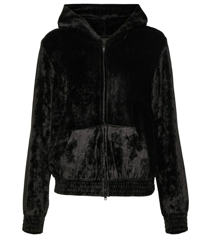 Photo: Balenciaga BB Paris embellished velour hoodie