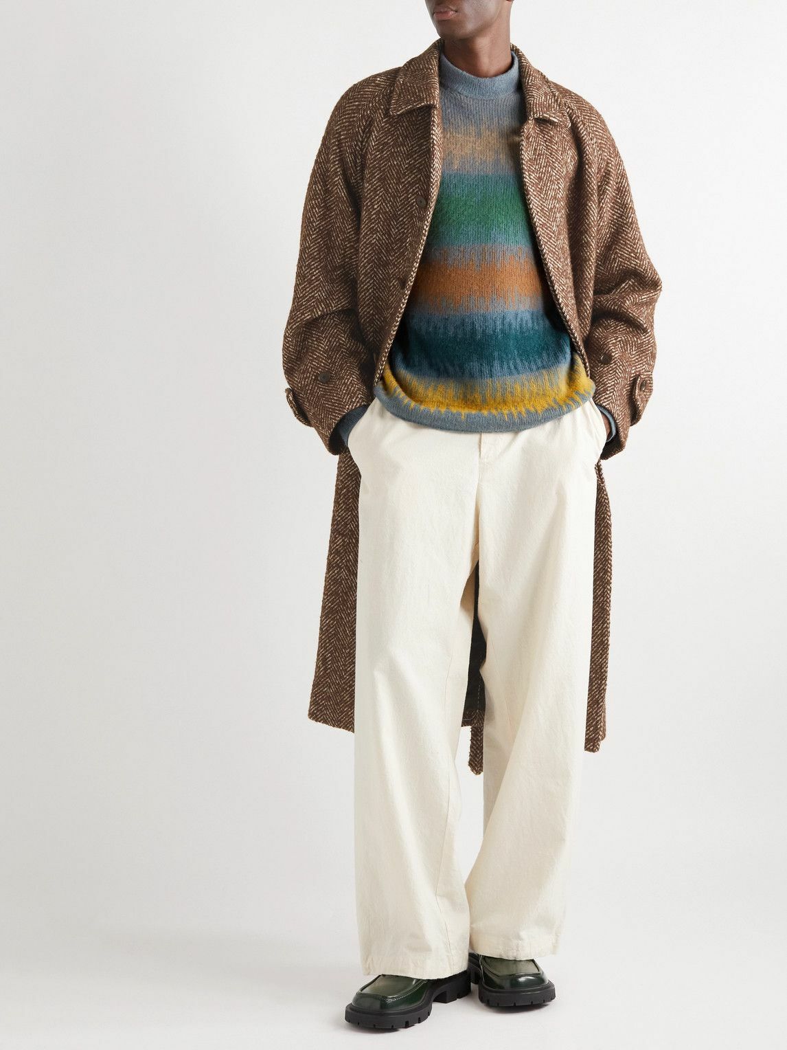 auralee セットアップ WOOL SILK HERRINGBONE - セットアップ