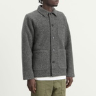 Universal Works Men's Wool Fleece Field Jacket in Grey Marl
