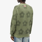 Kenzo Paris Men's Kenzo Flower Crew Knit in Sage Green