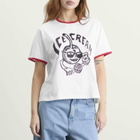 ICECREAM Women's Cherry Ringer T-Shirt in White