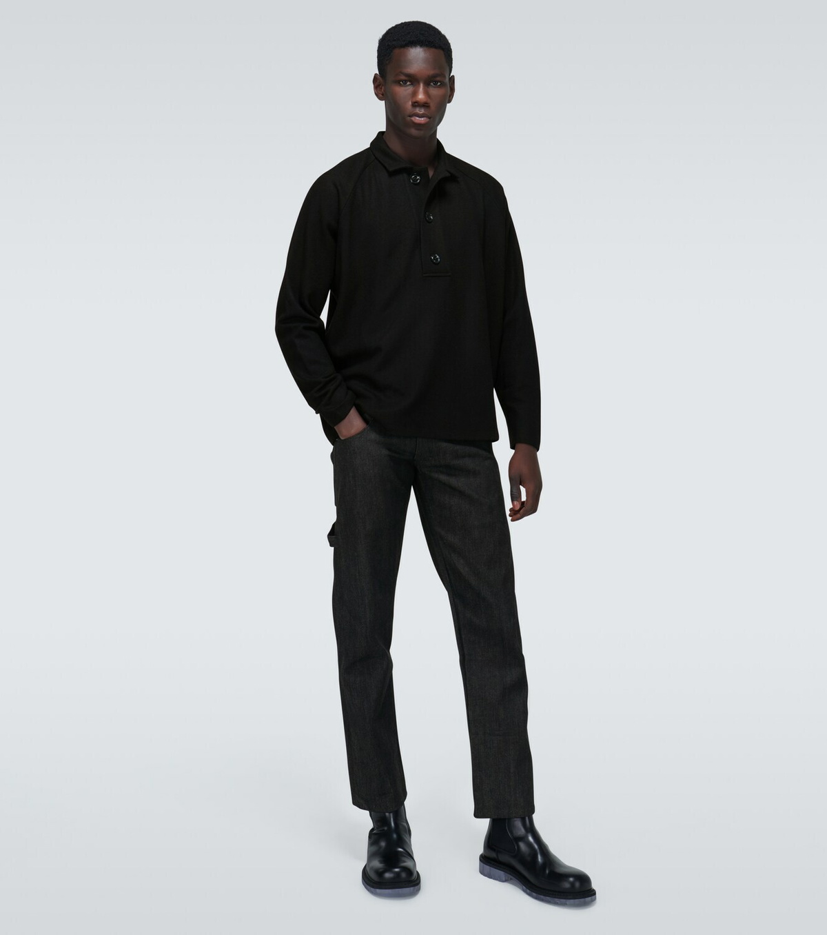 Winnie New York Oversized long-sleeved polo shirt