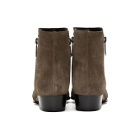 Balmain Brown Suede Anthos Boots