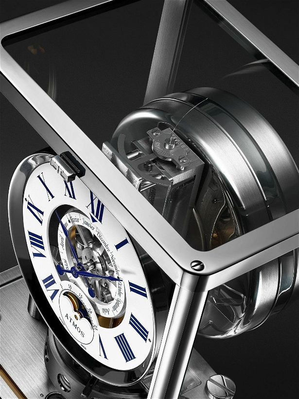 Photo: Jaeger-LeCoultre - Atmos Classique Phases de Lune Perpetual Automatic Rhodium-Plated Table Clock, Ref. No. JLQ5112202
