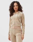 Juicy Couture Classic Velour Robertson Zip Hoodie Brown Track Jackets/Zippers