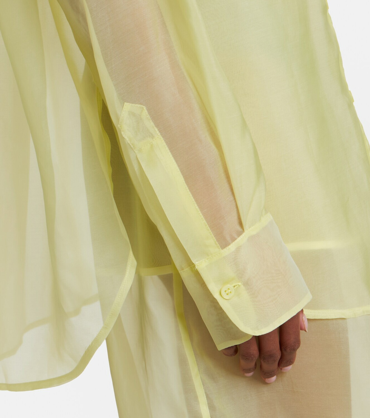 The Frankie Shop Peri sheer silk-blend shirt