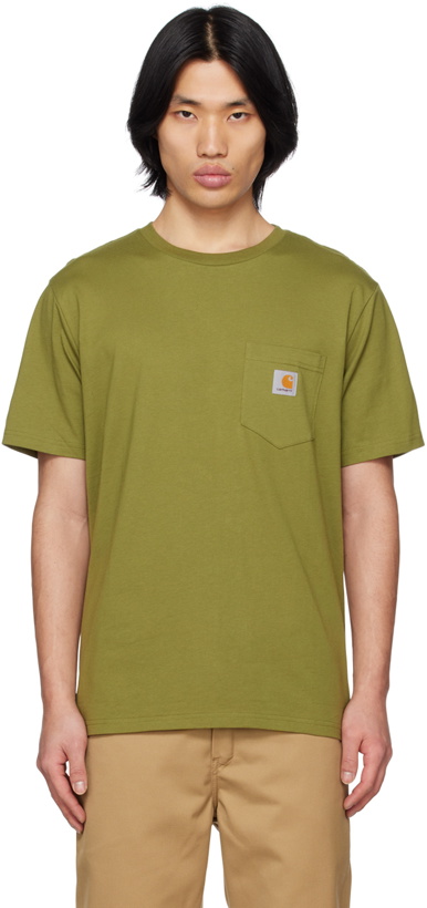 Photo: Carhartt Work In Progress Green Patch Pocket T-Shirt