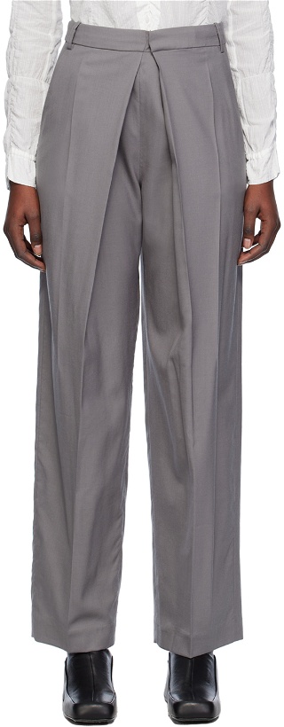Photo: LOW CLASSIC Gray Wide-Leg Trousers