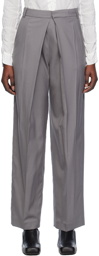 LOW CLASSIC Gray Wide-Leg Trousers
