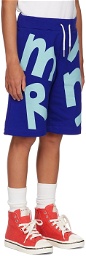Marni Kids Blue Logo Shorts