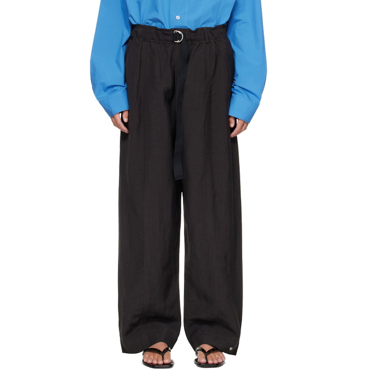 Photo: Studio Nicholson Black Calvo Belted Trousers