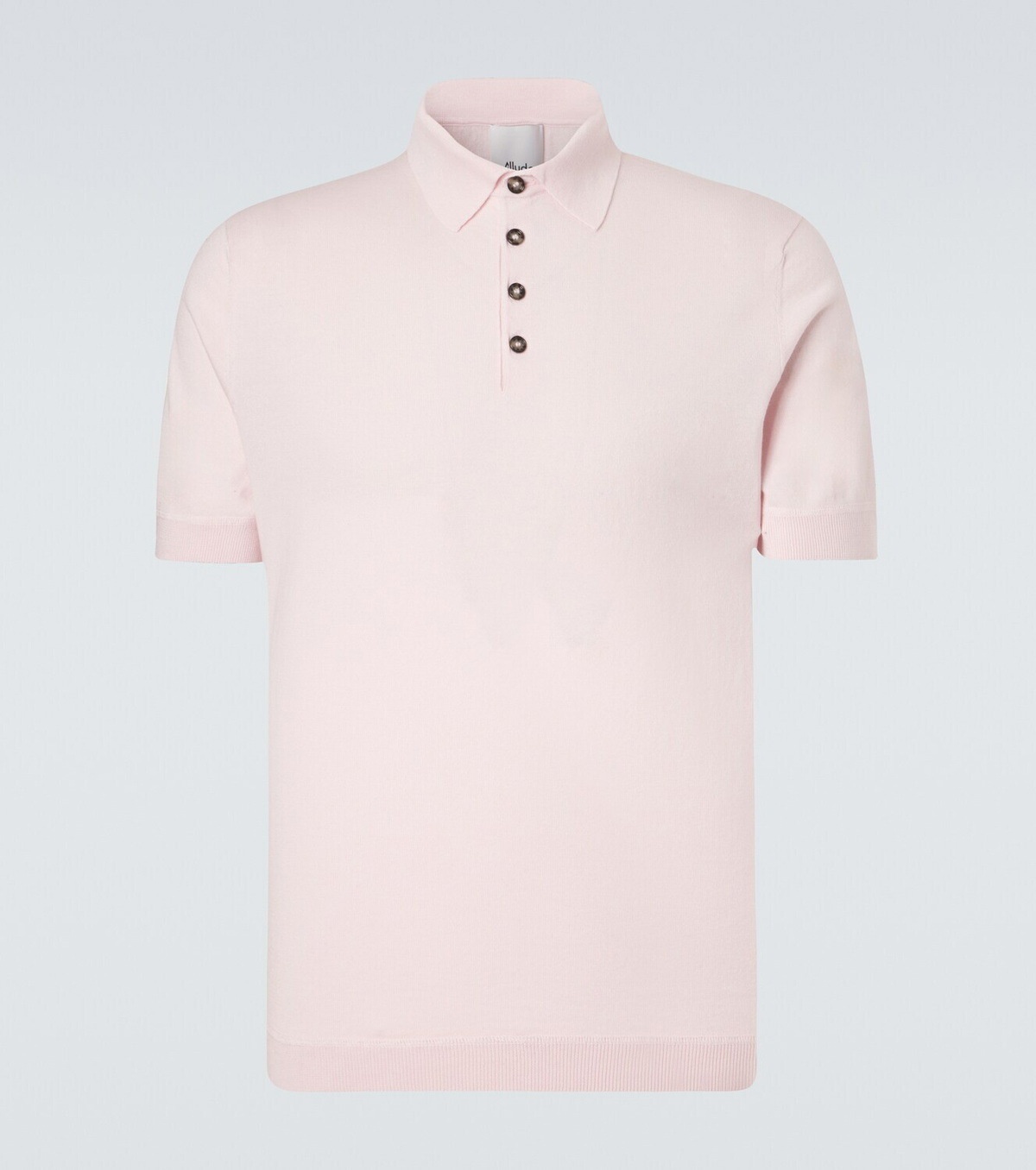 Allude Cotton, silk, and cashmere polo shirt