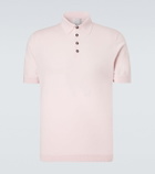 Allude Cotton, silk, and cashmere polo shirt