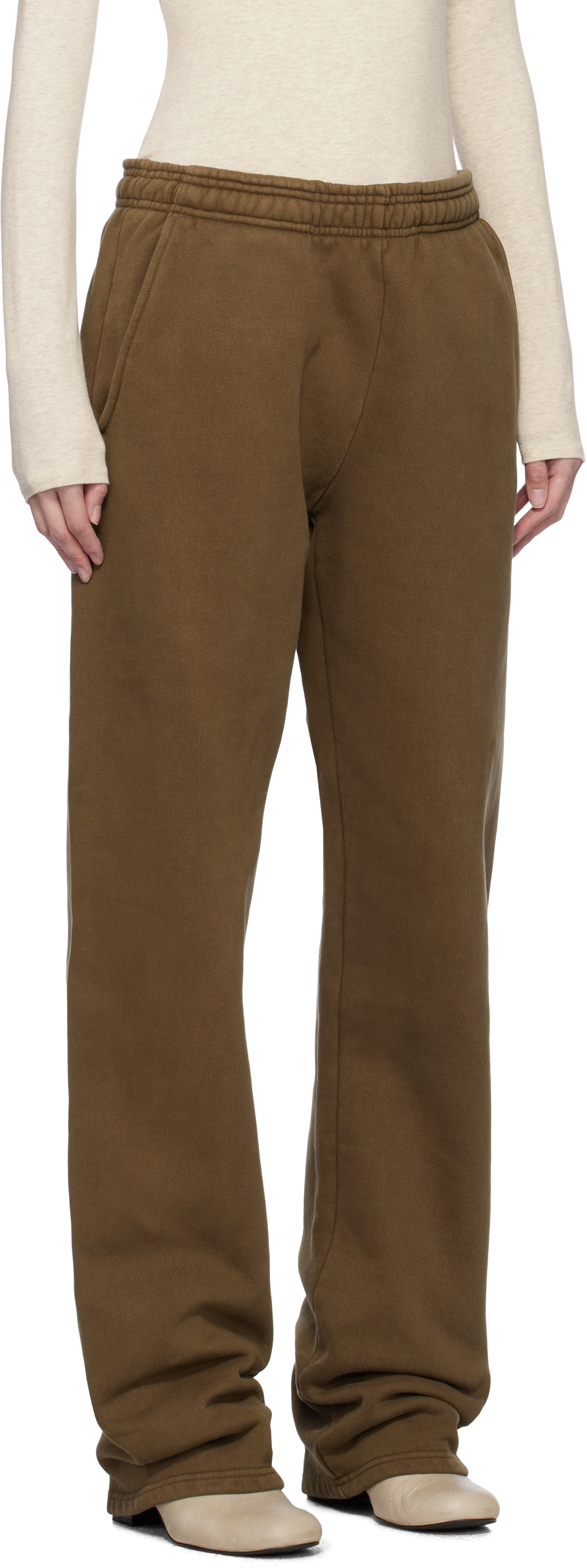 Entire Studios Brown Straight-Leg Sweatpants