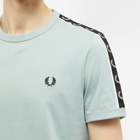 Fred Perry Authentic Men's Taped Ringer T-Shirt in Silver Blue/Black
