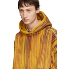 Eckhaus Latta Orange Hand-Dyed Hoodie