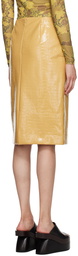 Dries Van Noten Yellow Vented Midiskirt