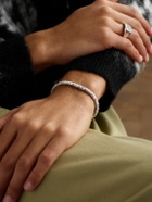 M. Cohen - Meander Cord and Sterling Silver Beaded Bracelet - Silver