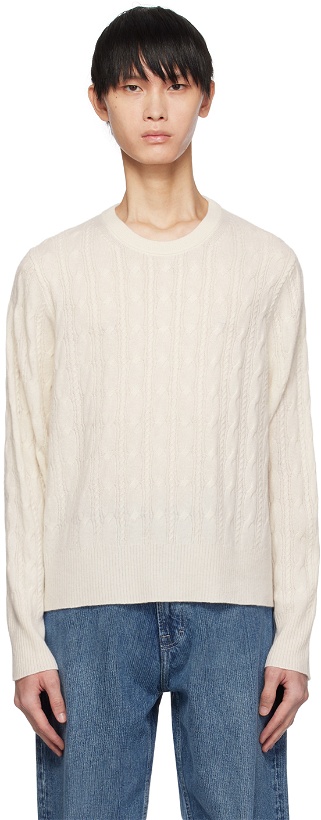Photo: Guest in Residence Beige Twin Cable Sweater