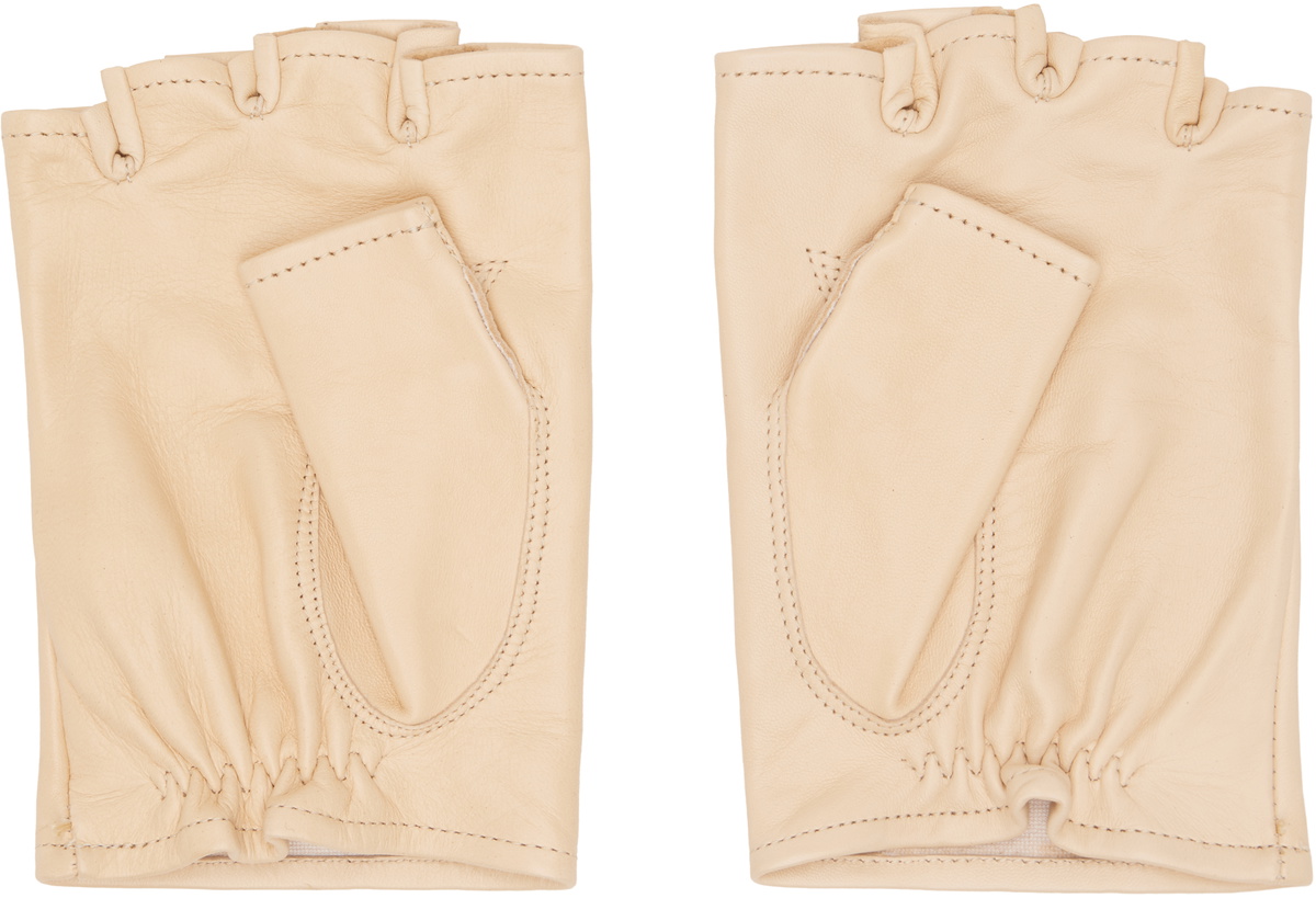 OUR LEGACY Beige Biker Gloves