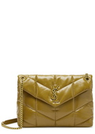 Saint Laurent - Women's Camel Lou Puffer Leather Shoulder bag - Quilted Chevron Matelassé - One Size
