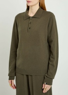 Extreme Cashmere N°223 Be For Cashmere-blend Polo Jumper - Dark Green - One Size